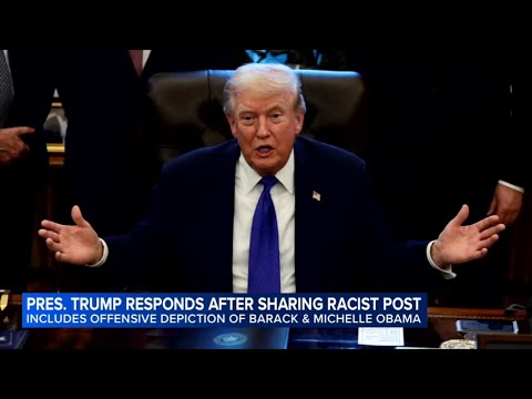 Trump says he didn't see full racist video on Obamas before it was posted, says he won't apologize