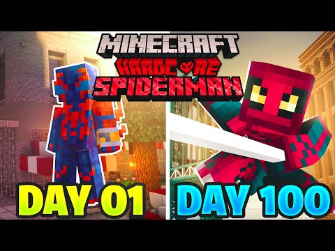 HARDCORE MINECRAFT: 100 DAYS as SPIDERMAN! 😱🔥 (Hindi)