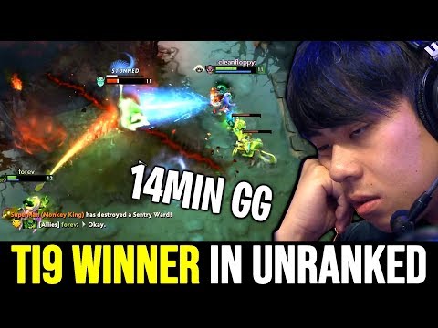 when You meets TI9 Winner in Unranked - ANA God No Mercy 7.22 Dota 2