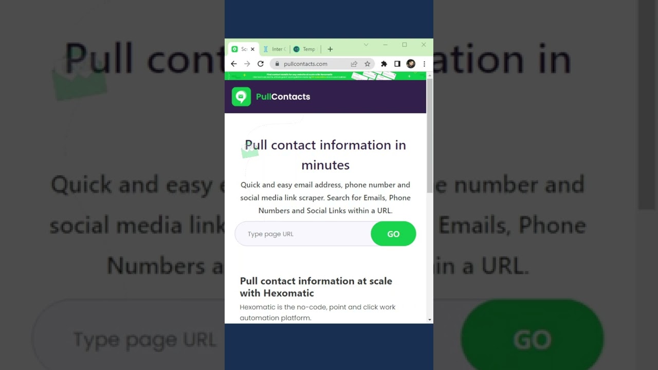 Free tool to extract phone numbers from given https links