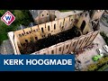 Dronebeeld van verwoeste Onze-Lieve-Vrouw-Geboortekerk in Hoogmade - OMROEP WEST