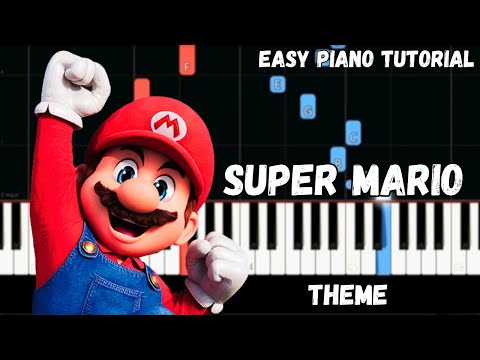 Super Mario Theme (Easy Piano Tutorial)