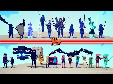 SAMURAI TEAM vs MINECRAFT TEAM | TABS - Totally Accurate Battle Simulator