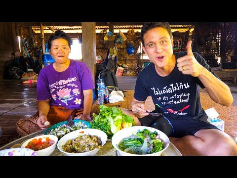 Laotian Food - STUNNING LAO FISH SALAD | Village Cooking in Laos!