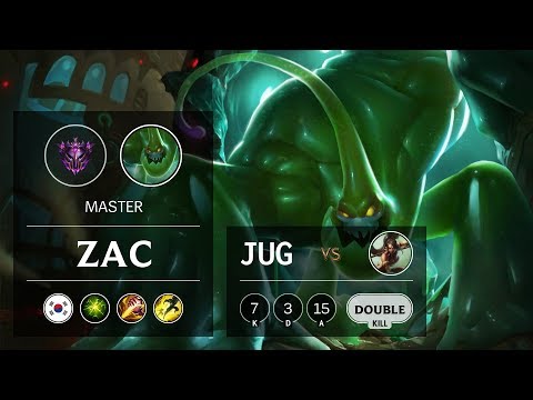 Zac Jungle vs Nidalee - KR Master Patch 9.13