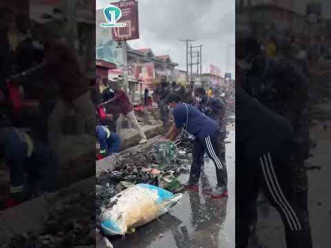 Former Awutu Senya East MCE Anita Love Obo Amissah Joins National Clean-Up Exercise