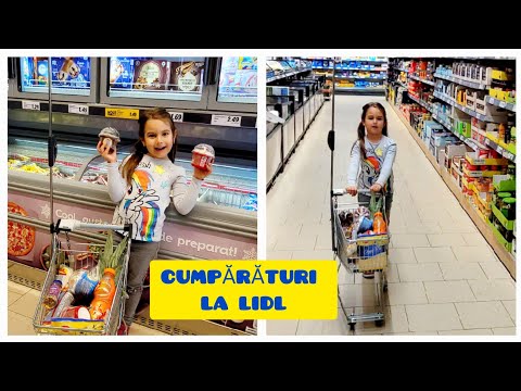 LIDL - Iana și mami la cumpărături 🛒💶🍍🍇🍕🍦#shopping #lidl #grocery