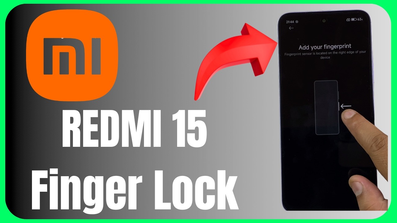 🔐 Redmi 15 Finger Lock Setup 😱📱 | Easy Fingerprint Tutorial