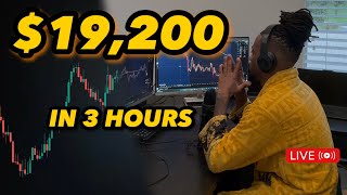 Live Trading Gold: $19,200 In Three Hours Using Supply and Demand Strategy | Futures