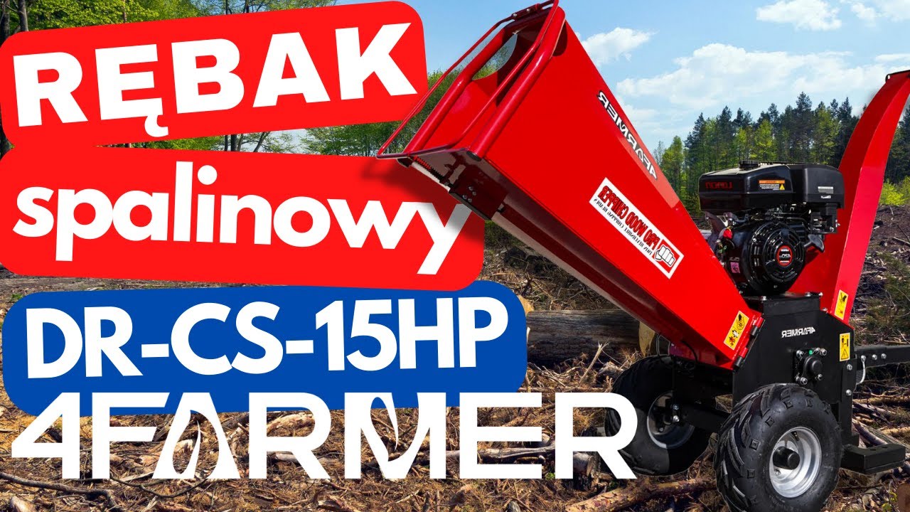 Rębak spalinowy do gałęzi DR CS 15HP :: 4Farmer :: Traktor.com.pl