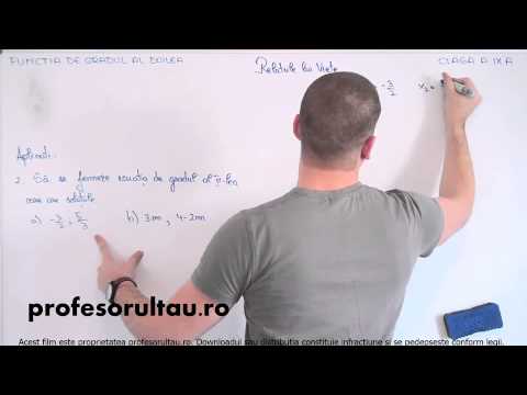 29   cls9   Functia de gr 2   relatiile lui Viete   aplicatii   partea 2 - profesorultau.ro