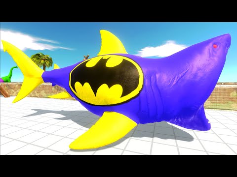DEATH RUN vs BLUE BATMAN MEGALODON - Animal Revolt Battle Simulator