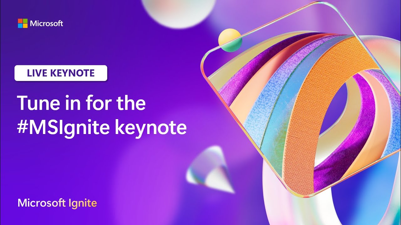 Microsoft Ignite: Day 1 Keynote - YouTube
