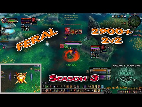 FERAL Druid ARENA 2900+ / BfA Season 3 / 2v2
