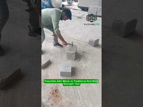 Futurelite AAC Block vs Red Brick – Real Hammer Test 🔨 | Stronger, Smarter Building Material!