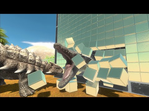 PURUSSAURUS GOLDEN BRICK WALL ATTACK - Animal Revolt Battle Simulator