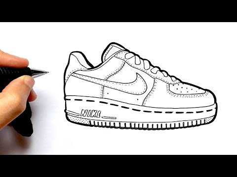HOW TO DRAW NIKE AIR FORCE ONE - YouTube