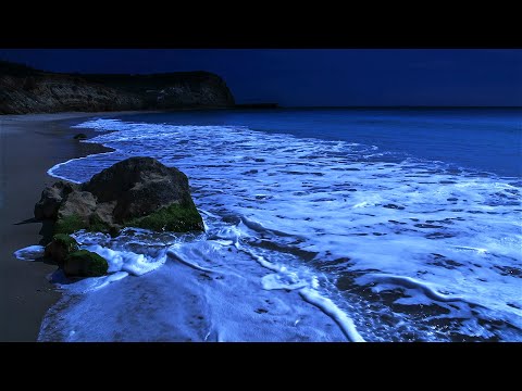 Waves Rolling Ashore, Deep Sleeping On A Calm Night - Listen At Low Volume