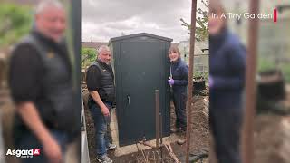 In a Tiny Garden - Asgard Sentry Shed Installation