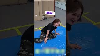 Girl Cadets vs. Slippery Mat—Who Fell the Funniest? 😂
