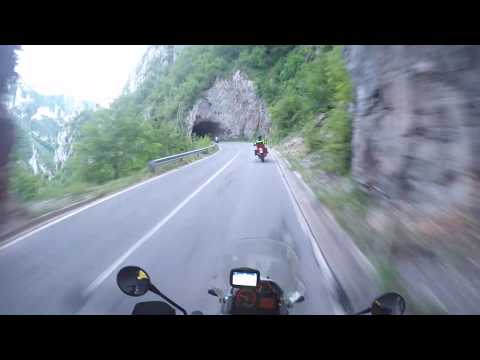 Motorcycling Piva River canyon