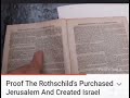 Rothschild S Created Israel