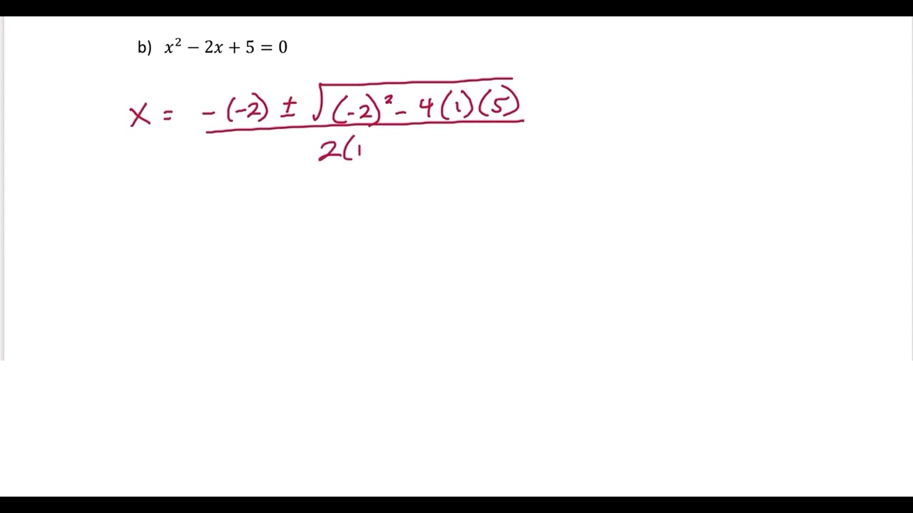Solve Quadratic Equations over the Complex Numbers