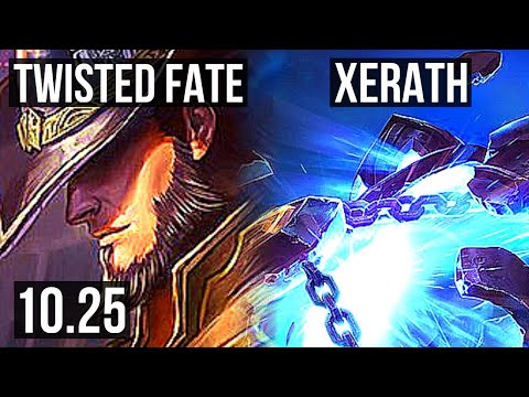 TWISTED FATE vs XERATH (MID) | 1700+ games, 2.1M mastery, 6/2/10 | EUW Diamond | v10.25