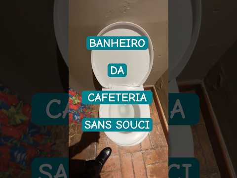 Banheiro da cafeteria Sans Souci em Campos do Jordão SP