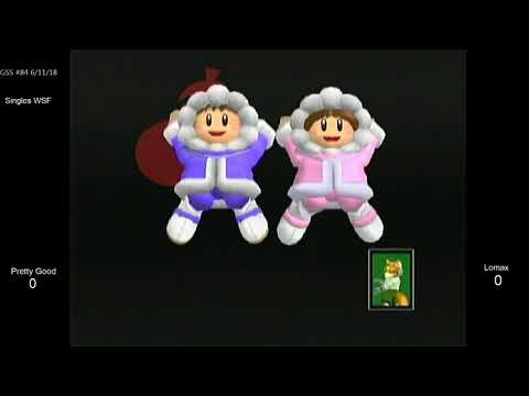 GSS 84 SSBM - Pretty Good (Ice Climbers) vs. Lomax (Fox) - Melee WSF