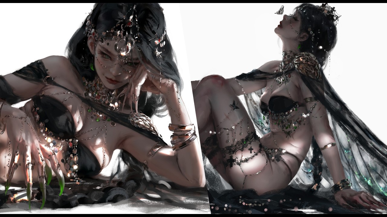 Photoshop painting process - Emerald2-3