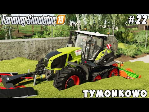 Making clover silage, mowing & drying grass | Tymonkowo Farm | Farming simulator 19 | Timelapse #22