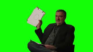 Red Letter Media Mike Stoklasa holding up a 0 score green screen