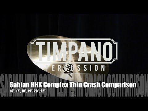 Sabian HHX Complex Thin Crash Comparison: 16", 17", 18", 19", 20", 22"