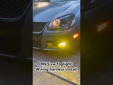 Volkswagen mk5 Jetta fog light wiring harness installation. #vw #volkswagen #jetta #mk5 #diy #vwgolf
