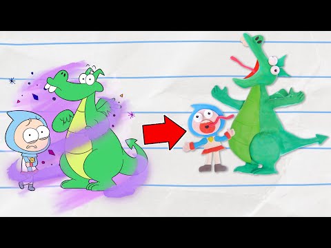 Transformed into CLAY!! | Boy & Dragon | Cartoons For Kids | Wildbrain Toons