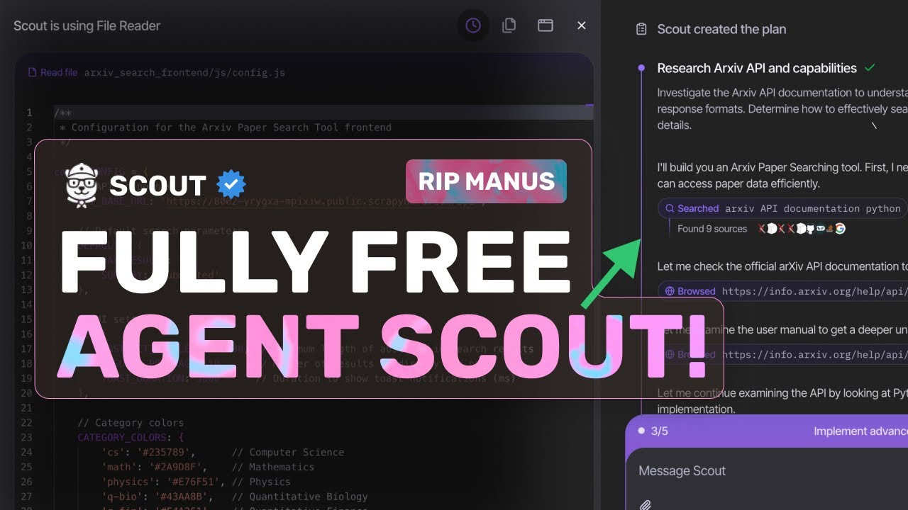 Scout AI Agent: This 100% FREE AI Agent & Coder BEATS Manus! (No Installation Required)