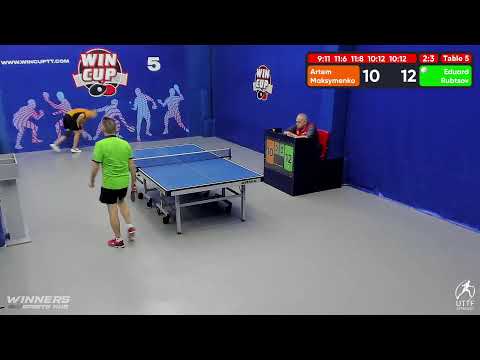 19:00  Максименко Артём 2-3 Рубцов Эдуард  стол 5  ЮГ-4  30.07.22