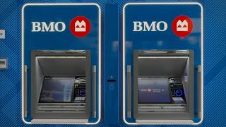 Withdrawing A $100 Bill At A BMO Bank of Montreal Updated ATM in Burnaby, BC - November 29, 2025