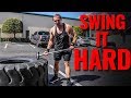 STRONG LIKE BULL - How To Do Sledgehammer Slams with a BIG A$$ Tractor Tire