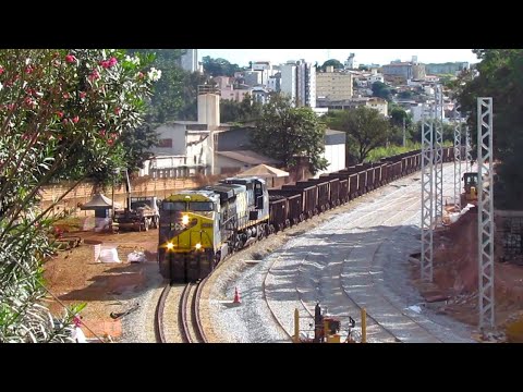 OBRAS a LINHA 2 do METRÔ +2 Trens Passando Por ela na Região da Gameleira em Belo Horizonte/MG