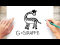 Alphabet Drawing Letter G Giraffe