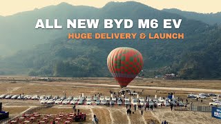 BYD M6 EV Huge Delivery & Launch in Pokhara Hot Air Balloon Festival 2024 Vlog