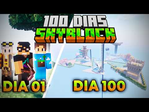 SOBREVIVI 100 DIAS NO SKYBLOCK EM TRIO COM @RubioKn  e @helliiot