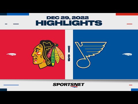 NHL Highlights - Blackhawks vs. Blues - December 29, 2022
