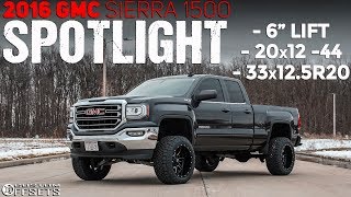 2016 GMC SIERRA 1500 SPOTLIGHT! || 6” Lift, 20x12’s, &amp; 33’s!