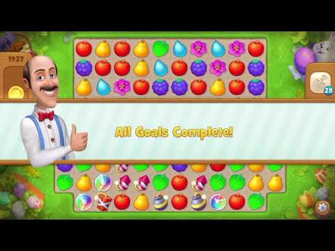 Gardenscapes Level 1937 With No Boosters - Easter Collection: Stacked Flowerbeds