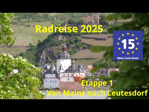 Cycling tour 2025, stage 1 from Mainz to Leutesdorf