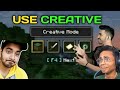 Gamers Use Creative Mode in Minecraft Survival !!