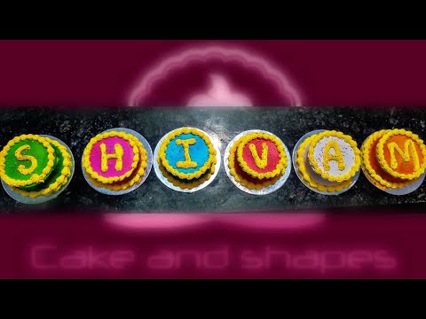 Shivam name cake❤ || cake and shapes  || birthday cake || #cake_and_shapes #name #cake